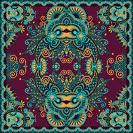 Traditional ornamental floral paisley bandanna N181