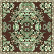 Traditional ornamental floral paisley bandanna N182