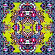 Traditional ornamental floral paisley bandanna N184