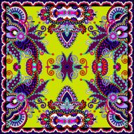 Traditional ornamental floral paisley bandanna N186