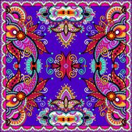 Traditional ornamental floral paisley bandanna N189