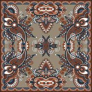 Traditional ornamental floral paisley bandanna N190