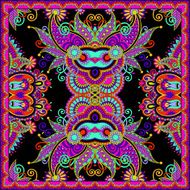 Traditional ornamental floral paisley bandanna N197