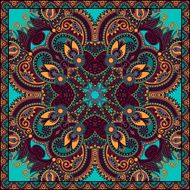 Traditional ornamental floral paisley bandanna N199