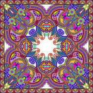 Traditional ornamental floral paisley bandanna N203
