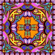Traditional ornamental floral paisley bandanna N205