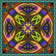 Traditional ornamental floral paisley bandanna N213