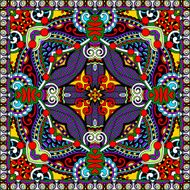 Traditional ornamental floral paisley bandanna N216