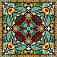 Traditional ornamental floral paisley bandanna N217