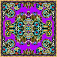 Traditional ornamental floral paisley bandanna N222