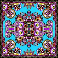 Traditional ornamental floral paisley bandanna N223