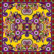 Traditional ornamental floral paisley bandanna N230