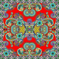 Traditional ornamental floral paisley bandanna N231