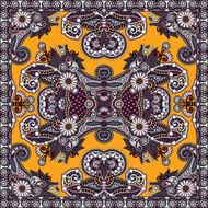 Traditional ornamental floral paisley bandanna N235