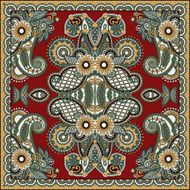 Traditional ornamental floral paisley bandanna N241