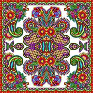 Traditional ornamental floral paisley bandanna N243