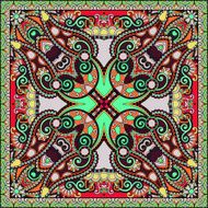 Traditional ornamental floral paisley bandanna N244