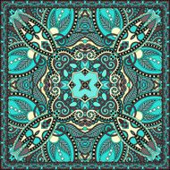 Traditional ornamental floral paisley bandanna N249