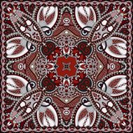 Traditional ornamental floral paisley bandanna N251