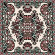 Traditional ornamental floral paisley bandanna N255
