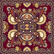 Traditional ornamental floral paisley bandanna N258