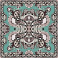 Traditional ornamental floral paisley bandanna N259