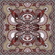 Traditional ornamental floral paisley bandanna N260
