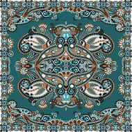 Traditional ornamental floral paisley bandanna N266