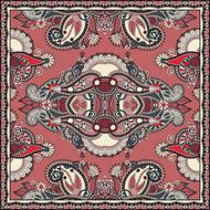 Traditional ornamental floral paisley bandanna N268