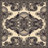 Traditional ornamental floral paisley bandanna N269