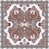 Traditional ornamental floral paisley bandanna N277