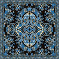 Traditional ornamental floral paisley bandanna N283