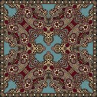 Traditional ornamental floral paisley bandanna N286