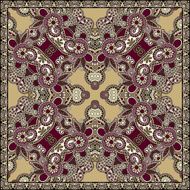 Traditional ornamental floral paisley bandanna N288