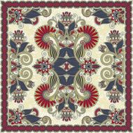 Traditional ornamental floral paisley bandanna N291