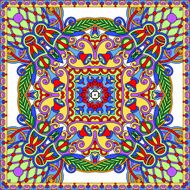 Traditional ornamental floral paisley bandanna N294