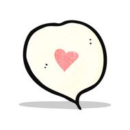 cartoon love heart speech bubble