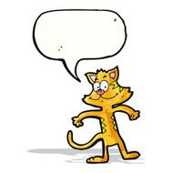cartoon cat with speech bubble N53
