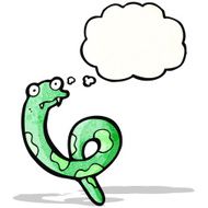 cartoon snake with thought bubble N71