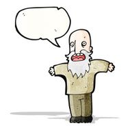 cartoon old man with speech bubble N24