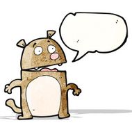 cartoon dog with speech bubble N17