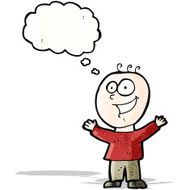 happy doodle man cartoon
