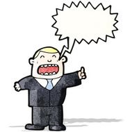 shouting boss cartoon