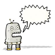cartoon talking robot