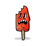 scared ice lolly cartoon