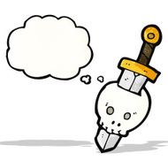 skull and dagger cartoon