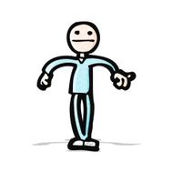 cartoon stick man shrugging shoulders