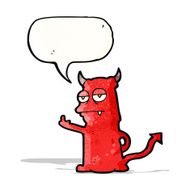 cartoon rude little devil