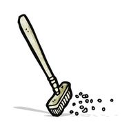 cartoon sweeping brush