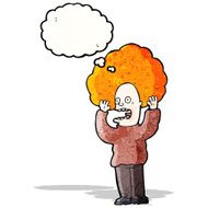 cartoon man with huge ginger hair freaking out